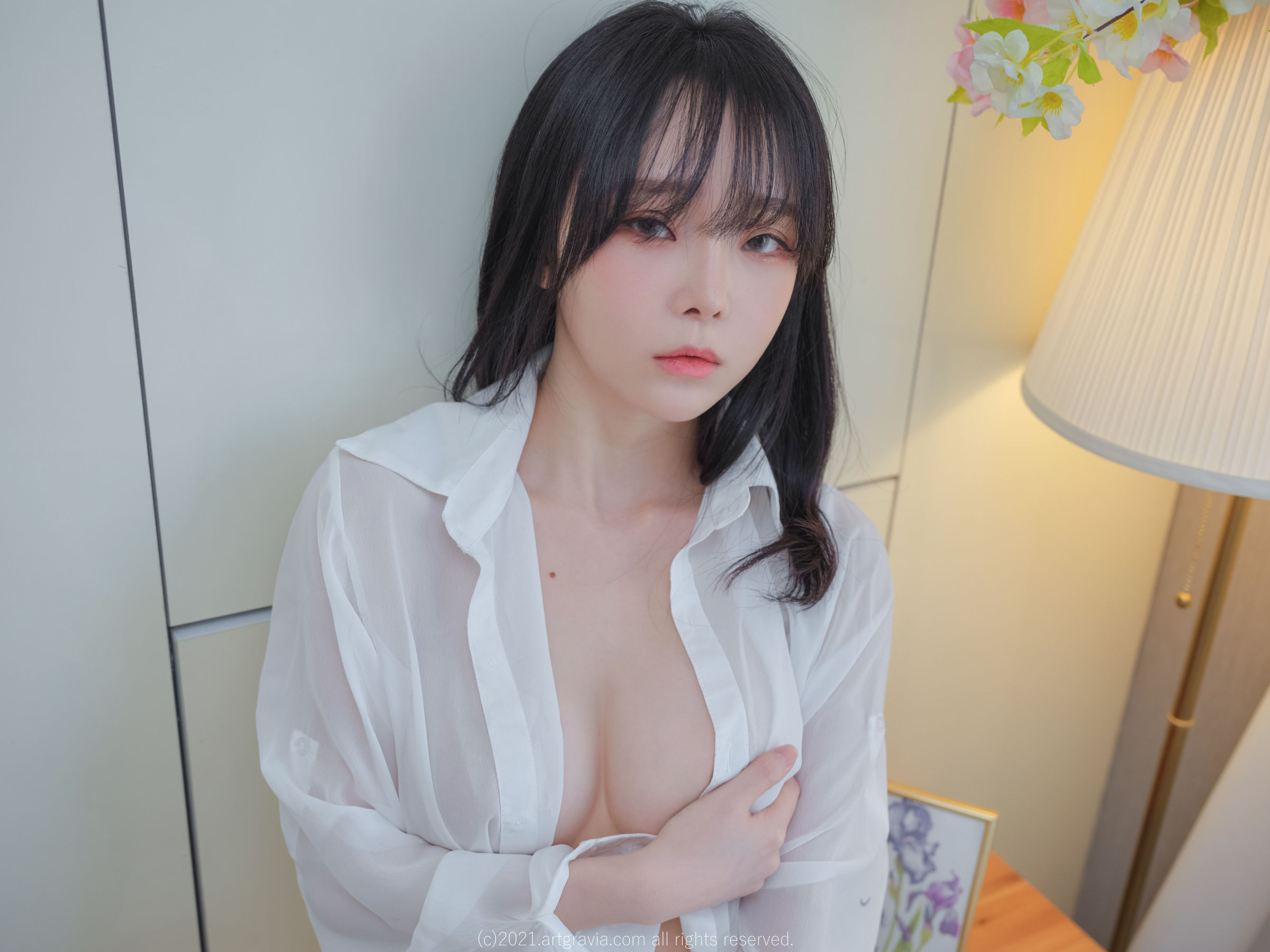 [ARTGRAVIA] VOL.261 Ming Sunha - 白衬衫女友居家诱惑  第13张