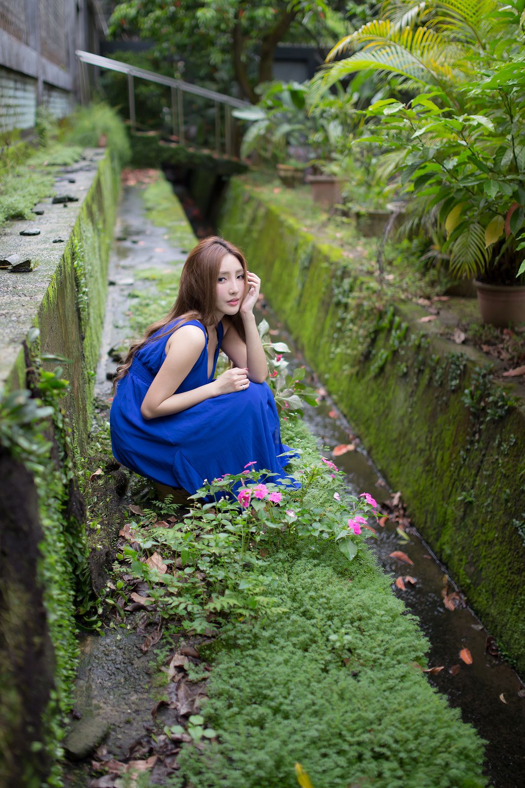 台湾赵芸Syuan《极品蓝色长裙女神》  第5张