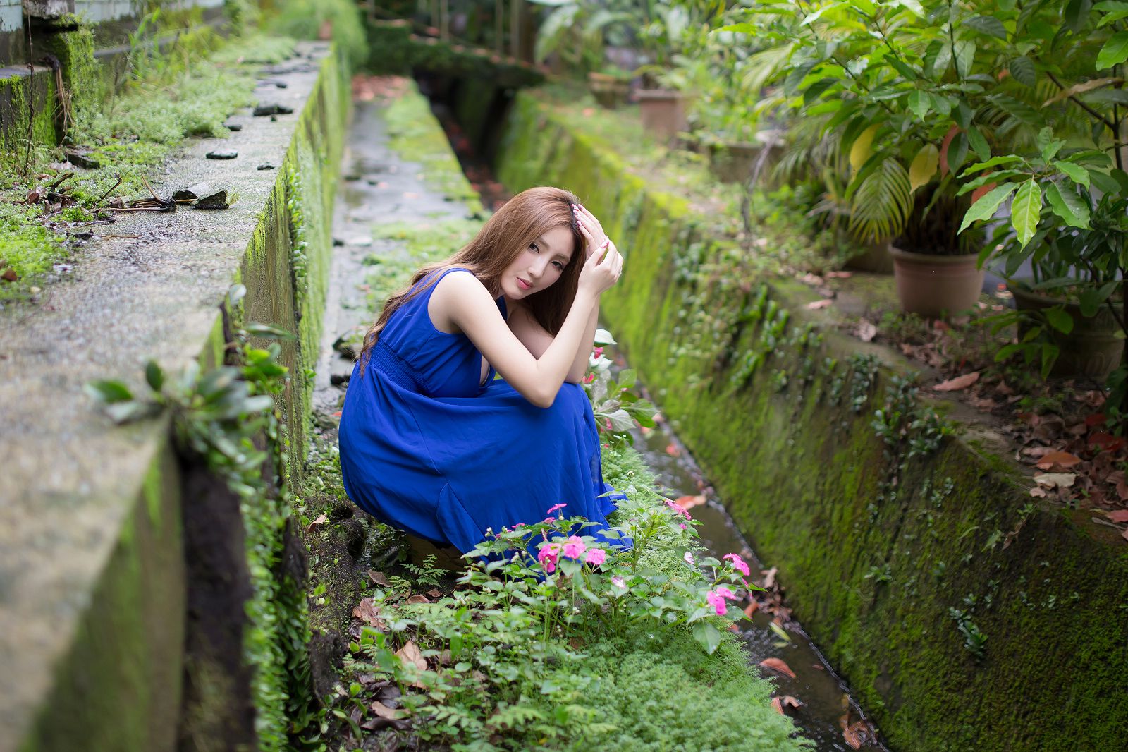 台湾赵芸Syuan《极品蓝色长裙女神》  第70张