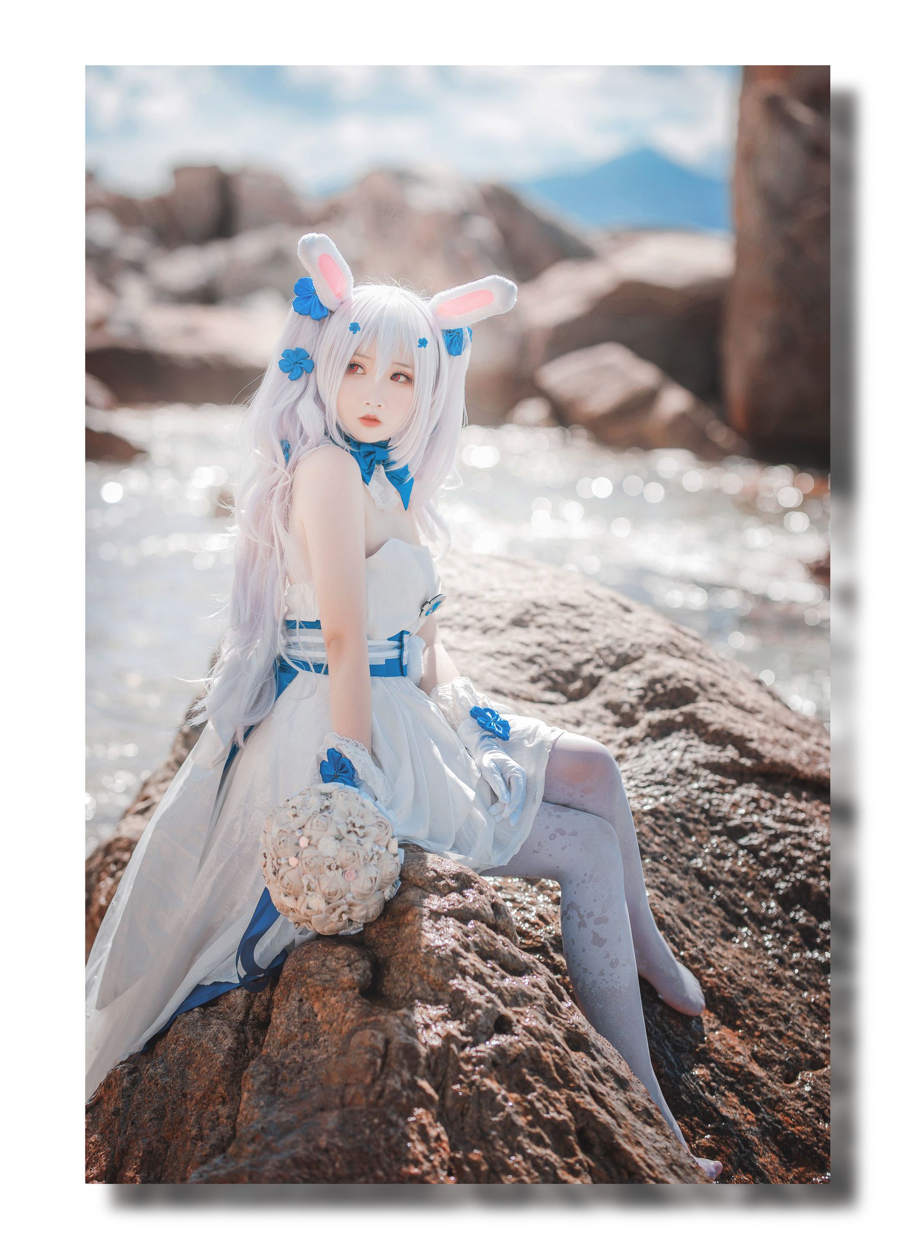 [网红COSER] 可爱人气Coser面饼仙儿 - 拉菲婚纱  第4张