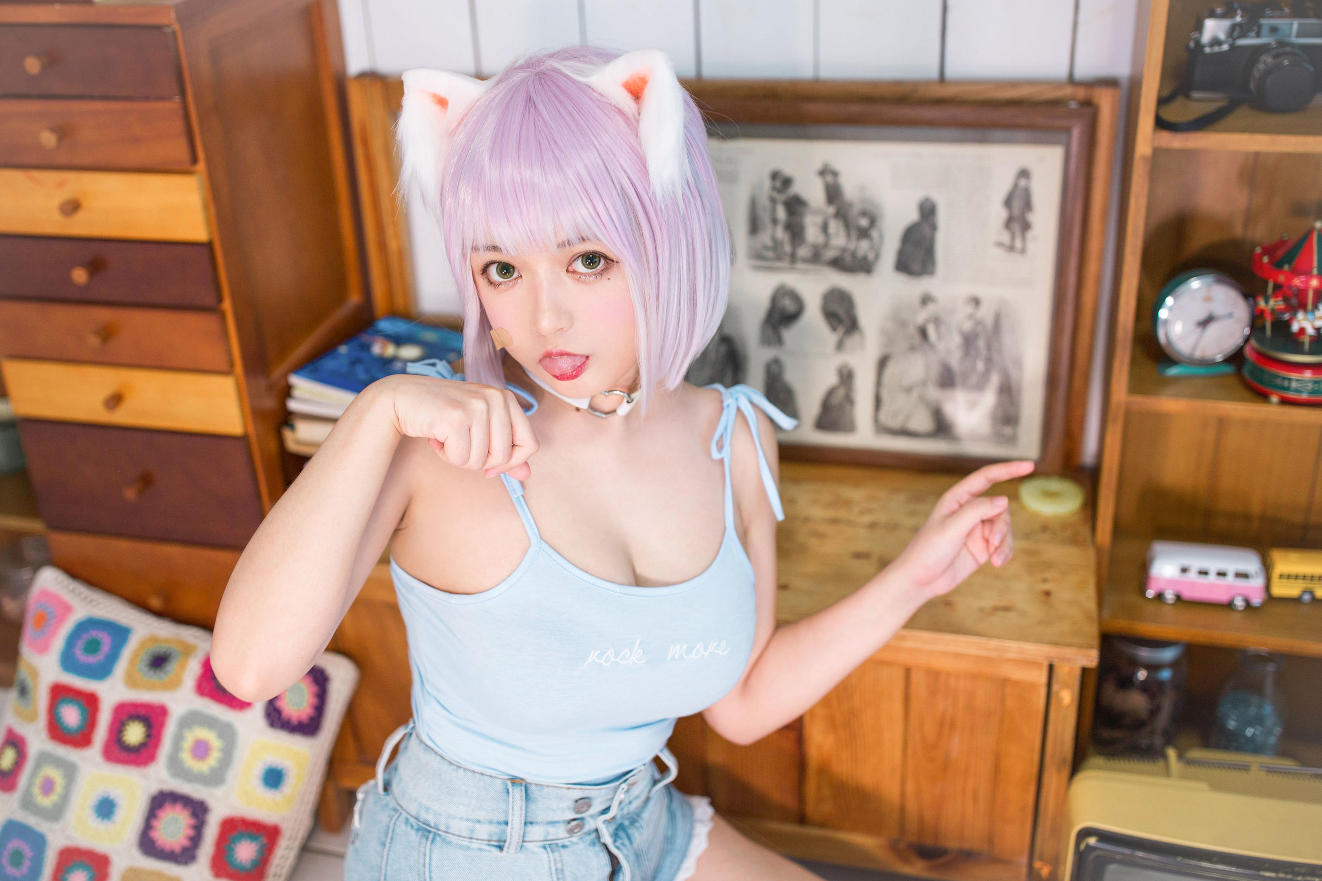 [网红COSER] 大眼萌妹黑猫猫OvO - 养猫小课堂