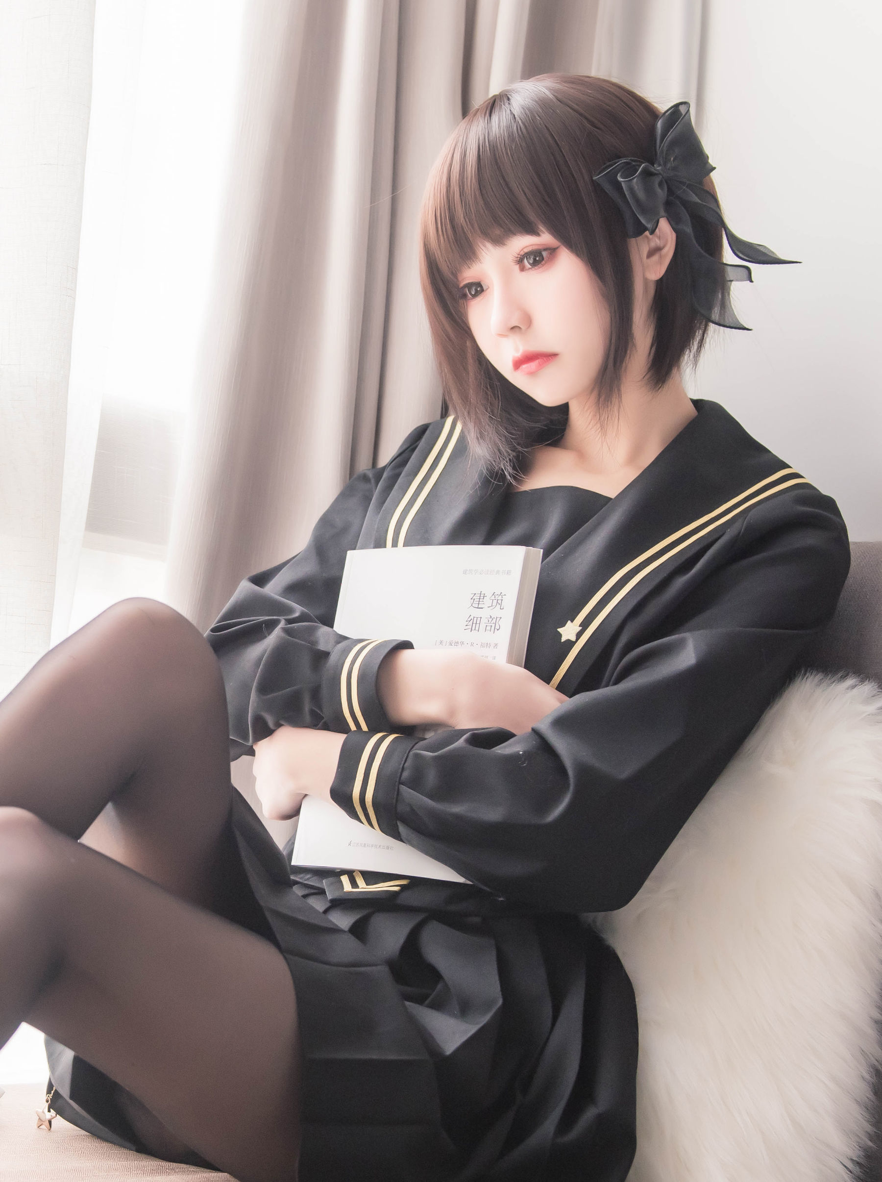 [萝莉COS] 小妖精你的负卿 - 窗台制服