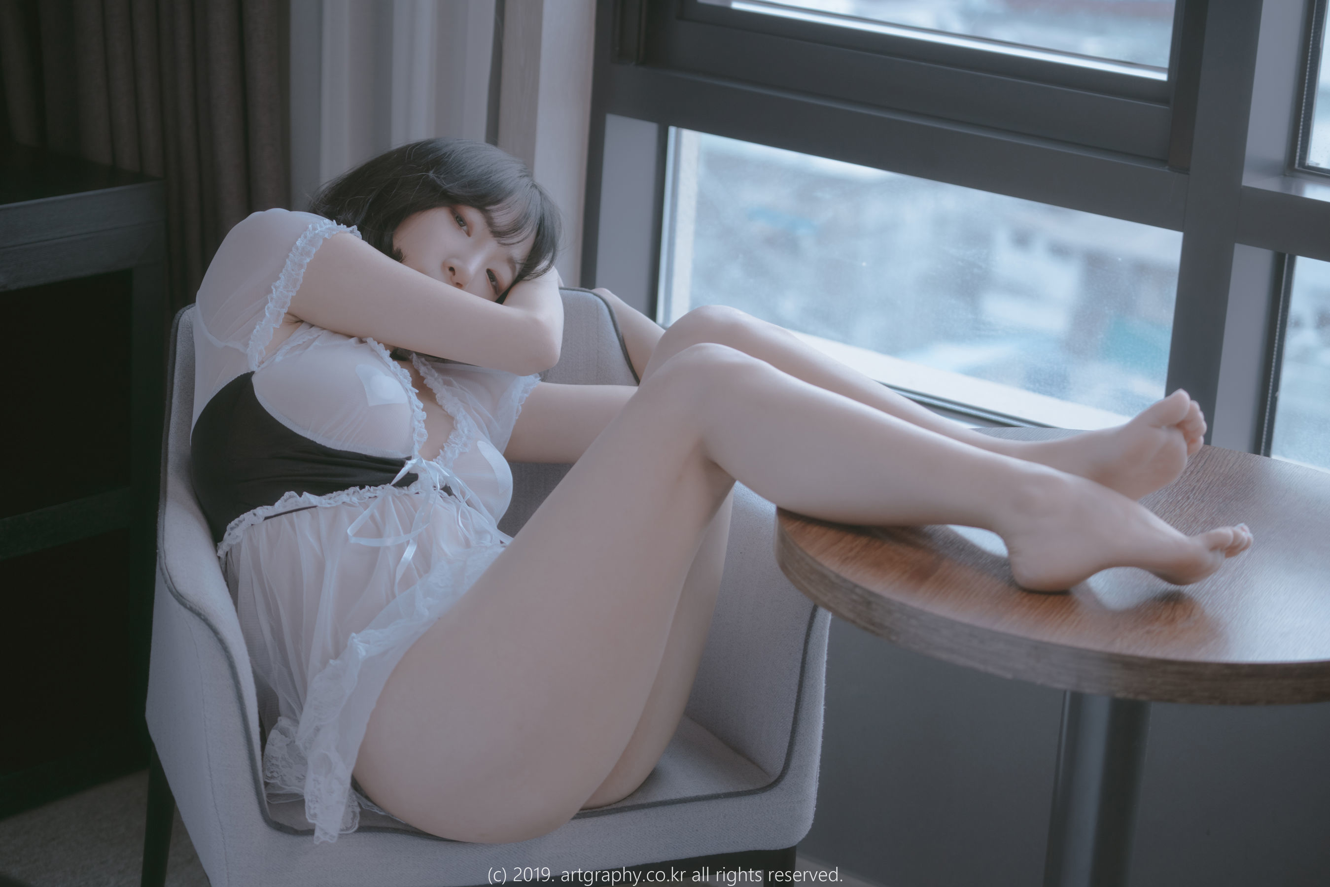 [ARTGRAVIA] VOL.069 巨乳少女姜仁卿 - 透视睡衣 古典红色睡袍