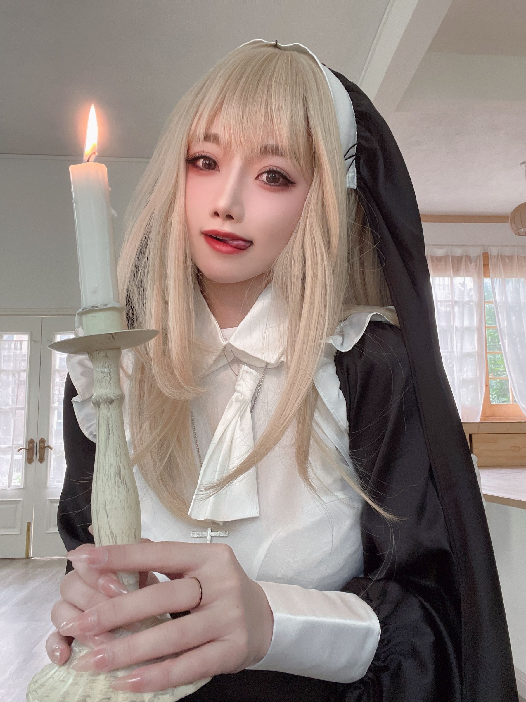 [福利COS] 白嫩美少女鬼畜瑶 - 修女  第46张