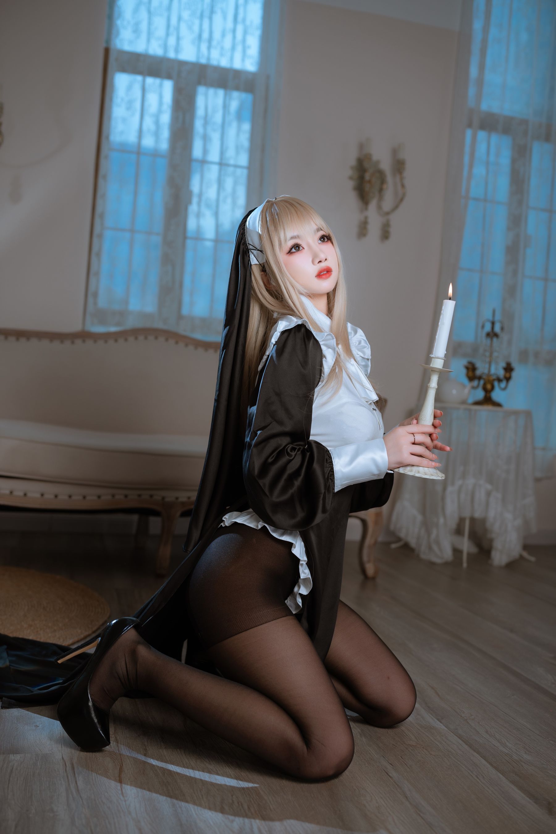 [福利COS] 白嫩美少女鬼畜瑶 - 修女  第16张