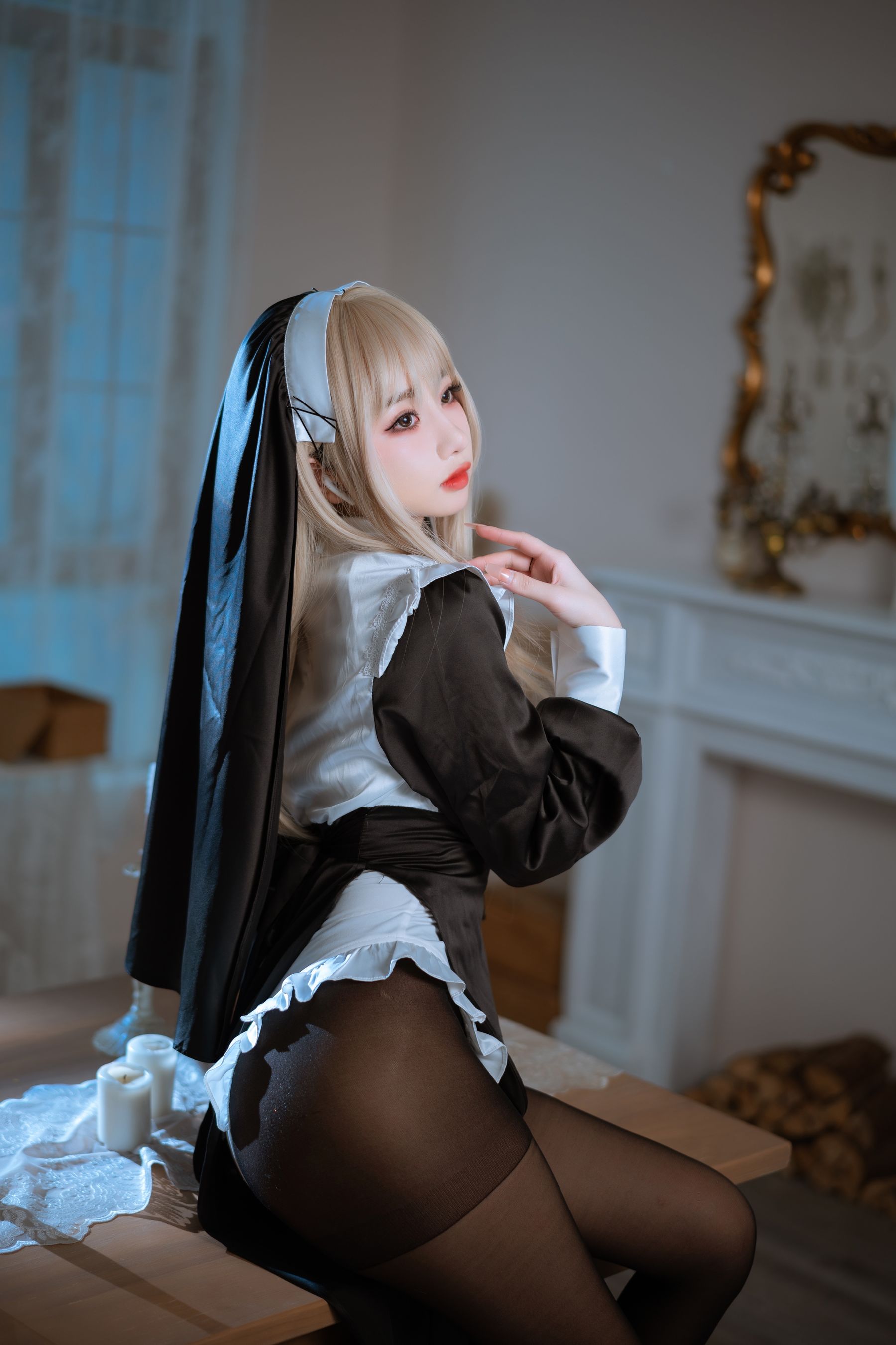 [福利COS] 白嫩美少女鬼畜瑶 - 修女  第13张