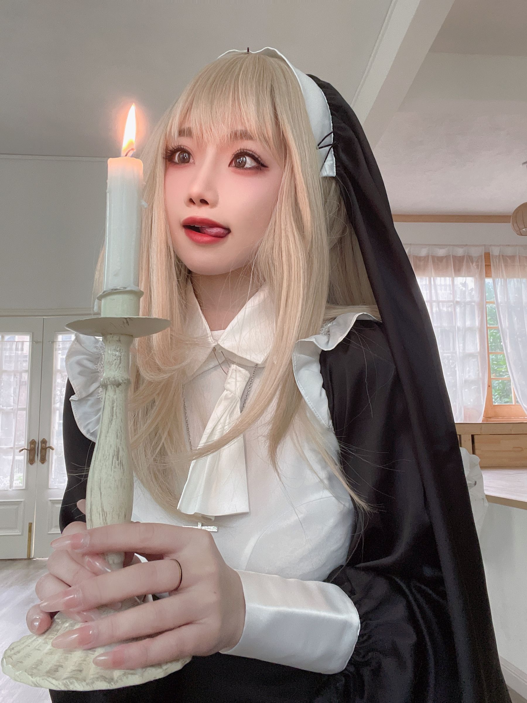 [福利COS] 白嫩美少女鬼畜瑶 - 修女  第45张